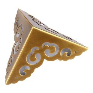 中式仿古纯黄铜装饰包包护角三面包边角花木箱首饰盒角家具铜配件