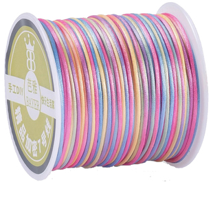 中国结编织绳渐变彩色7号线手工diy手绳手链线绳玉线编绳文玩绳子