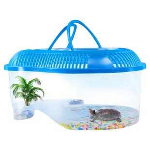 乌龟专用饲养缸家用儿童提手龟箱小型盒子生态盆巴西龟带晒台造景