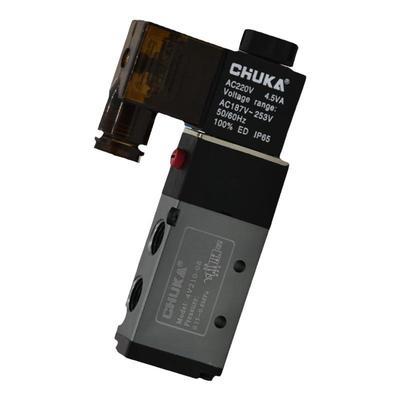 巨开电磁阀 二位五通气动换向阀控制阀4V210-08线圈DC24V/AC220V