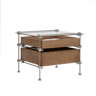 长物造物|匝的床头柜 中古实木边几包豪斯茶几卧室床边柜设计师款