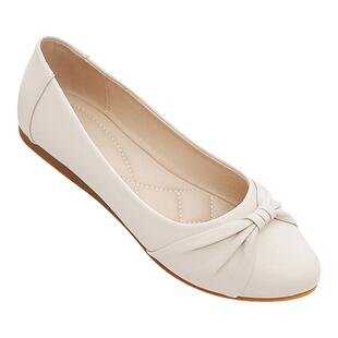 单鞋女2026春秋新款豆豆鞋浅口舒适妈妈鞋夏女鞋子软皮软底平底鞋