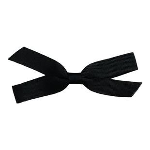 半扎一字夹弹簧发量少后脑勺发夹蝴蝶结布艺黑色简约发卡夹子发饰