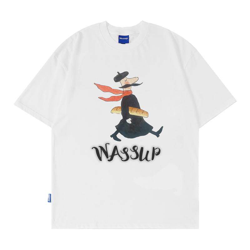WASSUP美式复古重磅纯棉短袖T恤