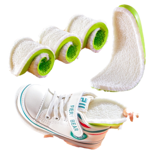 儿童羊羔毛保暖鞋垫男童女童宝宝小孩专用加厚加绒羊毛棉鞋垫冬季