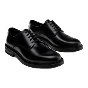 西班牙MD男鞋2025春秋牛皮系带圆头英伦风绅士德比鞋商务正装皮鞋