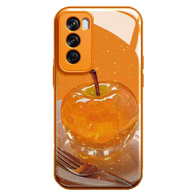 小清新水晶苹果适用opporeno12/13pro手机壳新品高级感reno14/15网红爆款手机壳reno11/10防摔外壳保护套女生