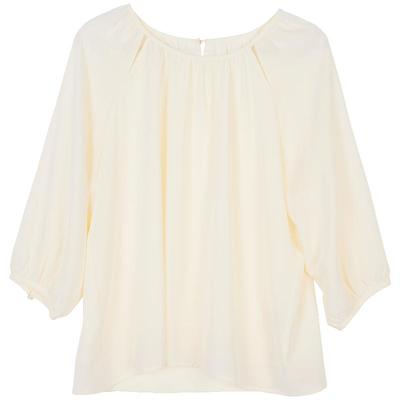 LaviniaClub冰丝凉感衬衫上衣女抽褶镂空设计感通勤小衫春夏新款