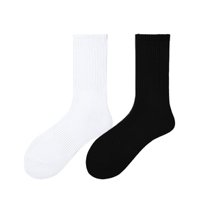 纯棉袜子男款春秋防臭吸汗中筒袜秋冬毛巾底男士运动长袜全棉短袜