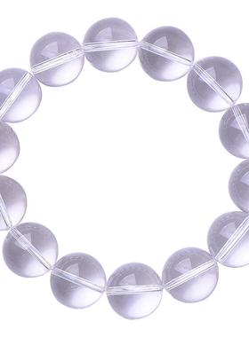 10A级天然白水晶手链女透明珠子全净体巴西手串男单圈情人节礼物