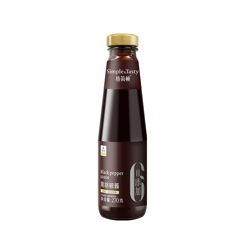 格简顿黑胡椒酱0脂肪意大利面牛排健身减脂餐调味料汁