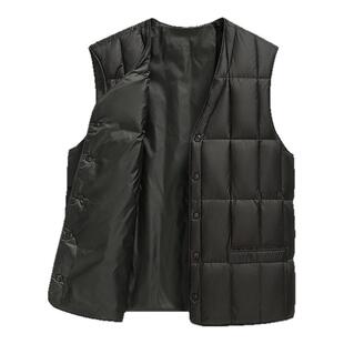 雪中飞男式羽绒马甲2025年冬季新款蓬松加厚时尚加绒V领保暖背心