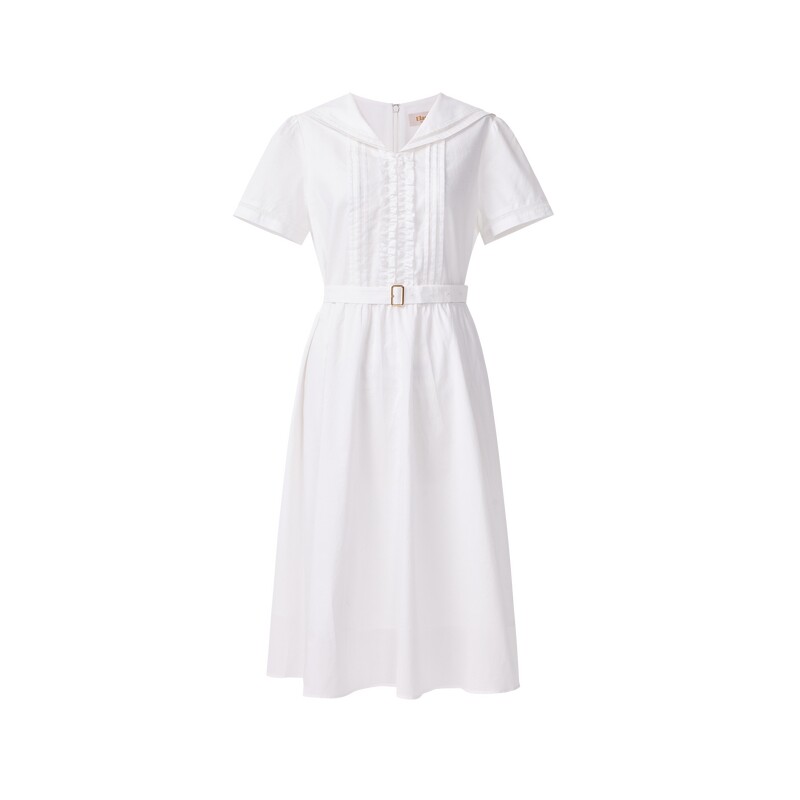 ELAND连衣裙女学院风短袖
