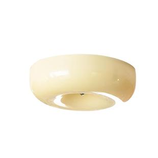 Lynn's立意北欧奶油风吸顶灯中古卧室书房淡黄布丁儿童房灯具