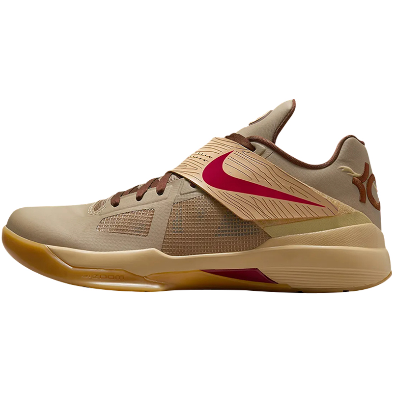 小鸿体育Nike KD 4杜兰特4龙年棕色低帮实战篮球鞋FJ4189-200