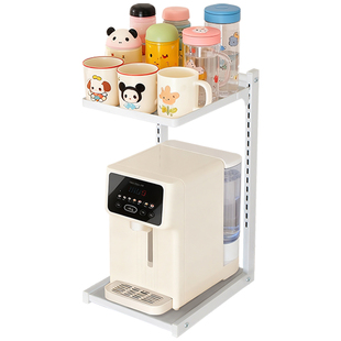 烧水壶置物架台面厨房放电饭煲饮水机收纳架窄款小型分层水杯架子