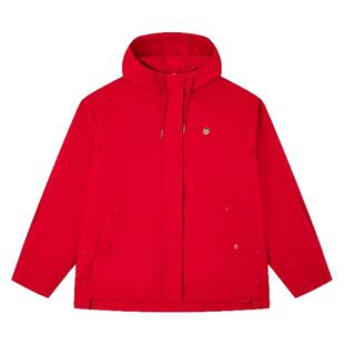 乔丹梭织短款外套女款2026春季新款加绒保暖连帽宽松休闲风衣外套