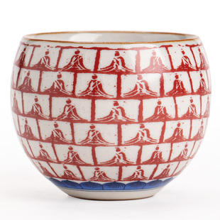 汝窑敦煌千佛主人杯陶瓷家用品茗杯功夫茶具个人专用龙蛋茶杯