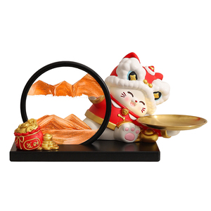 招财猫流沙画玄关摆件乔迁礼物