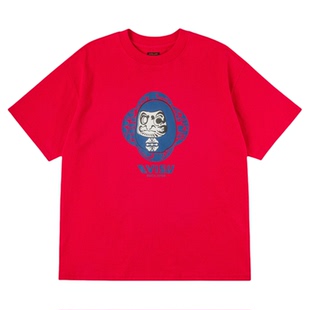 EVISU福神 2026年春季新款男士达摩印花短袖T恤2ESHTM6TS7050RXCT