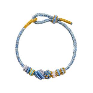 本命年宝宝儿童手链编织红手绳diy半成品可穿黄金转运珠2026马年