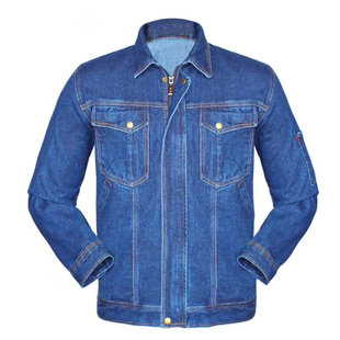 秋冬款加厚纯棉牛仔工作服套装男电焊耐磨耐烫劳保服电工焊工工装