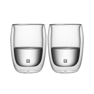 德国双立人双层拿铁杯咖啡杯隔热杯2件套（耐热玻璃）200ml