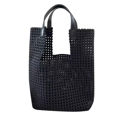 网红同款潮时尚重工编织托特包