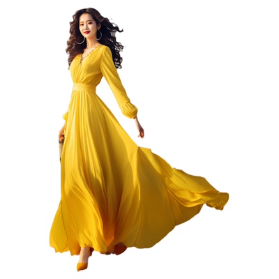 莎点高端精致大摆裙长裙礼服