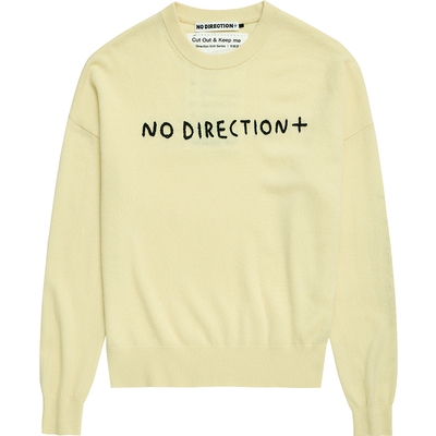 logo刺绣圆领羊绒毛衣