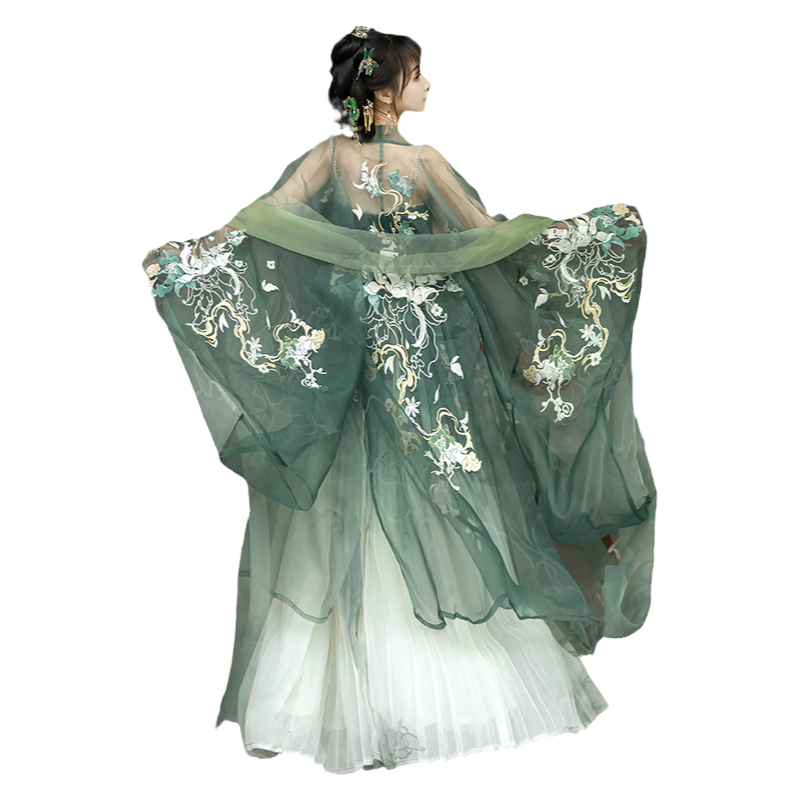 玉指捻仙气诃子裙汉服女重工刺绣