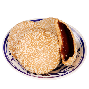 老式手工红糖空心饼四川成都什邡特产小吃锅盔芝麻酥脆饼儿时味道