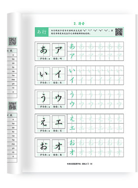 日语零基础入门字帖五十音日文练字帖控笔训练初中生标准练字点阵练习临摹手写体书写本楷书同步字体新版笔画硬笔自学高中作文笔顺