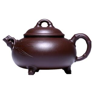 宜兴紫砂壶国工纯全手工原矿老紫泥 亦竹泡茶壶家用茶具套装