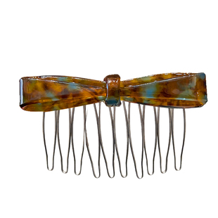 日韩新款醋酸蝴蝶结刘海梳简约发梳盘发插梳高级感气质发卡发饰女