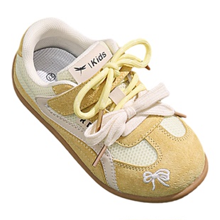 红蜻蜓儿童鞋运动女童德训板鞋黄色2025新款开学季休闲女孩薄款秋