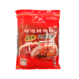 户户粗辣椒粉1kg 辣椒面烧烤调味料韩式料理泡菜辣白菜用辣椒碎