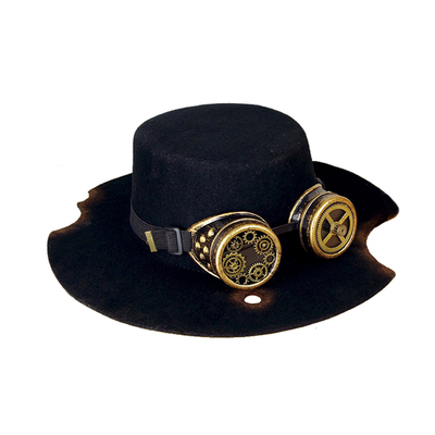 蒸汽朋克steampunk做旧牛仔礼帽
