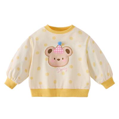 jellybaby女童春季撞色圆领卫衣