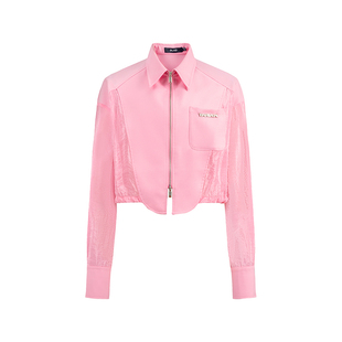 DI.AD 都市气质职场无袖粉色西装小马甲女单排扣衬衣叠穿小坎肩