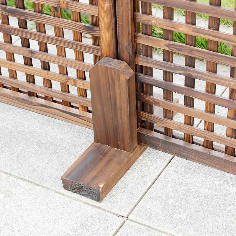 防腐木方网格菱格木脚实木隔断底座屏风栅栏围栏厂家直销