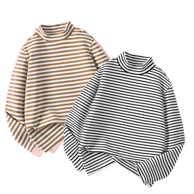 lachapellekids半高领条纹打底衫