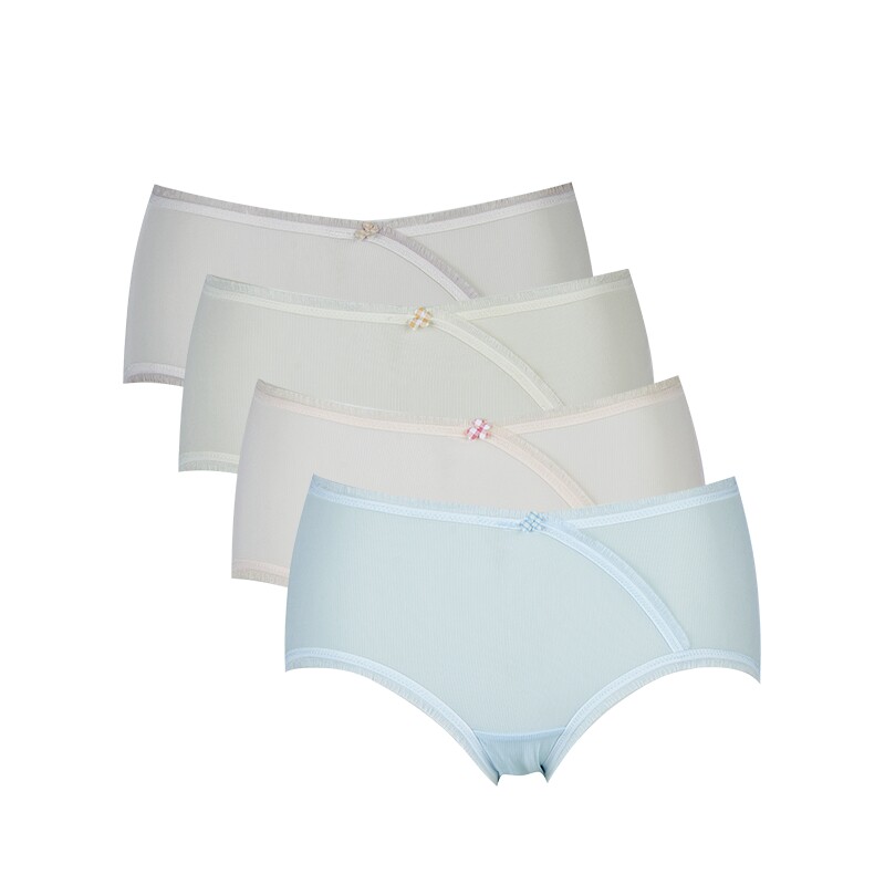 芬腾可安莫代尔棉薄款7A抗菌纯棉裆透气不勒三角短裤中腰女士内裤