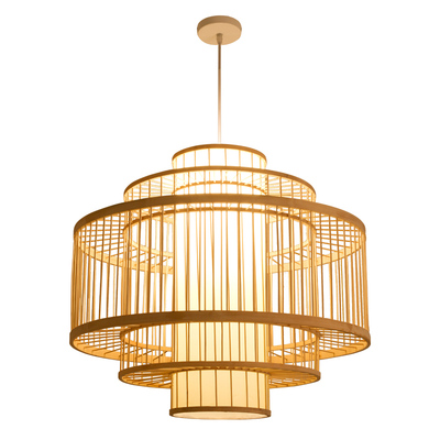 中式竹艺吊灯日式榻榻米民宿饭店田园竹编卧室阳台灯具简约复古