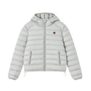 SOMESOWE 花边连帽90绒子白鸭绒排骨羽绒服