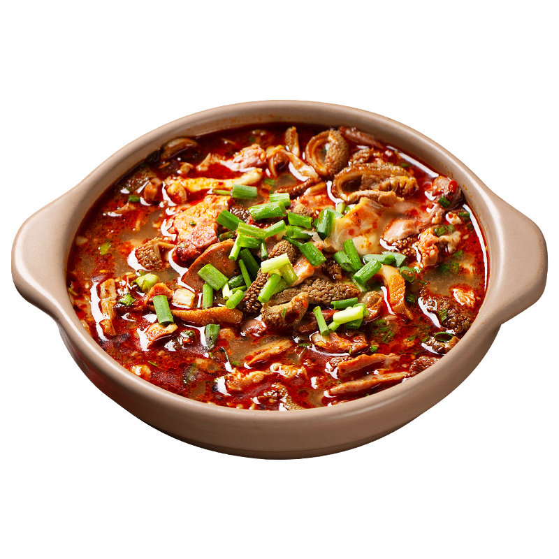 鲁山羊杂汤香辣牛杂煲羊杂碎羊杂可全熟食清真速食河南特色小吃