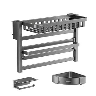 九牧官方卫浴智能加热数显除菌电热毛巾架网篮大容量碳纤维速热