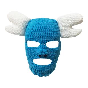 沙雕头套面具网红搞怪恶搞笑二次元直播卡通不露脸可爱毛线保暖冬