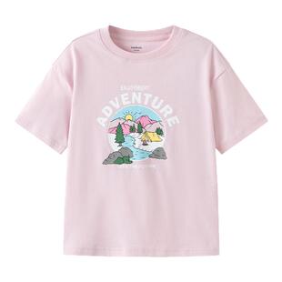巴拉巴拉女童短袖t恤中大童纯棉打底衫儿童上衣夏装新款童装半袖t