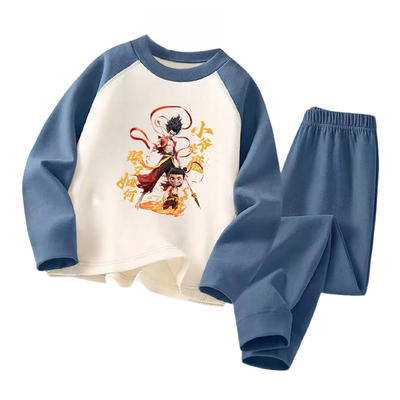 男童保暖德绒套装秋衣秋裤